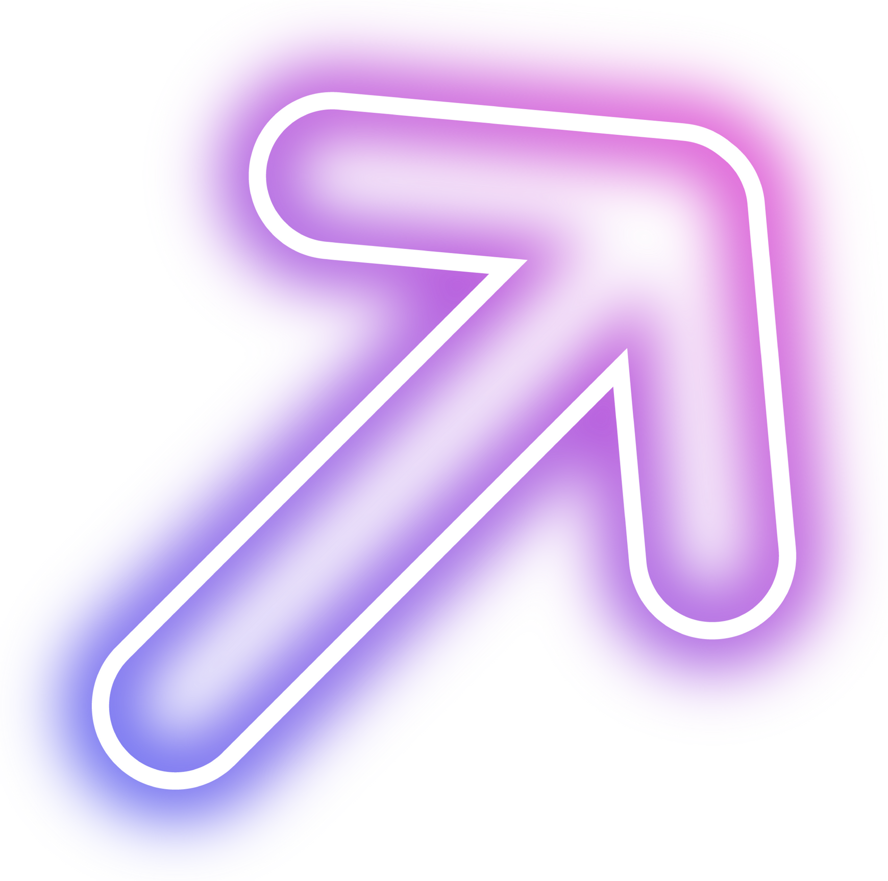 arrow neon light element illustration